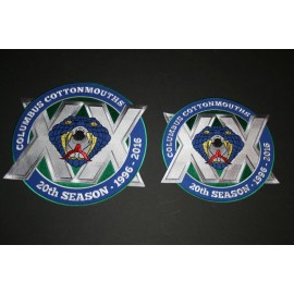 Columbus Cottonmouths  Huge Rare Frontal Jersey Patches 2 20th season 1996-2016