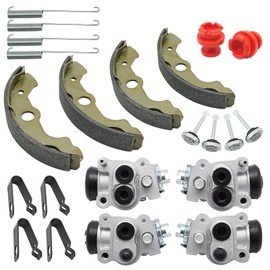 Front Brake Wheel Cylinders Shoes Kit for Honda Rubicon 500 Rincon 650 TRX500 TRX650 (Left&Right),OEM# 45310-HN2-006 45370-HN5-N01 06450-HN5-671