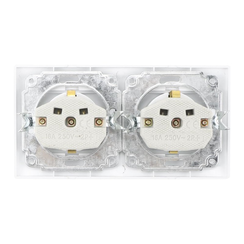 BouGPeng Flush-Mounted Socket with Hinged Lid Including Frame 16 A