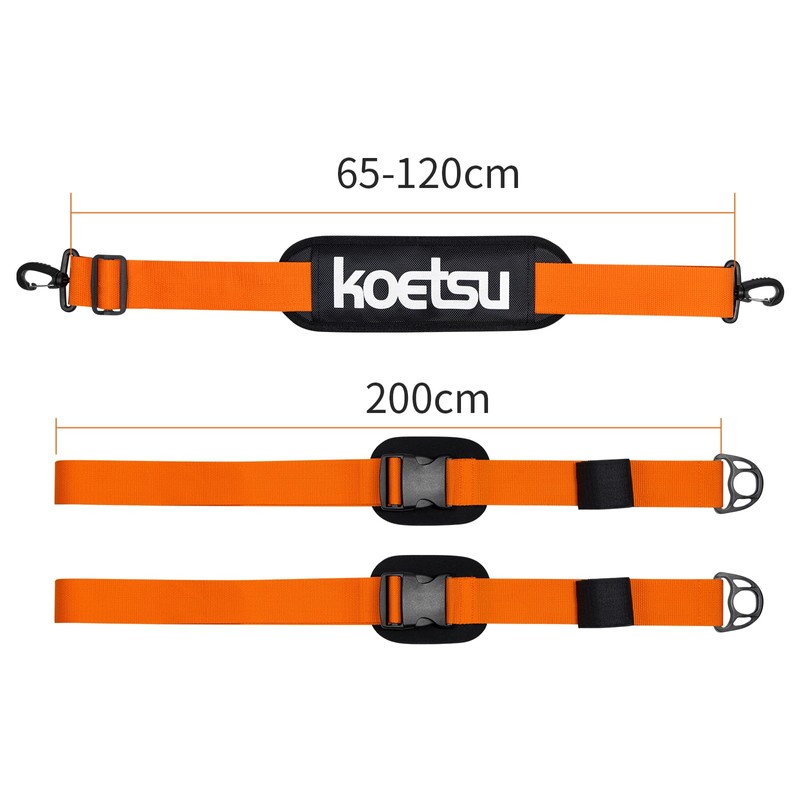 KOETSU Adjustable SUP Carry Straps - Padded Kayak & Paddle