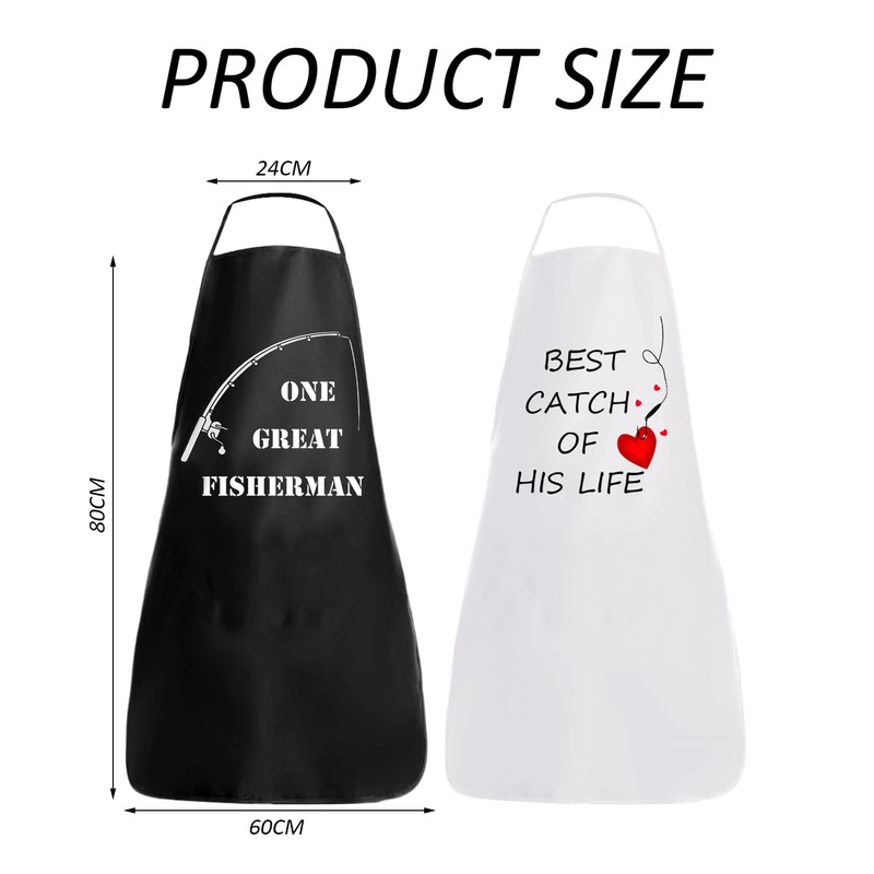 DHSBGWSX 1 Set Printed Couple Aprons, Wedding Gifts, Baking Aprons