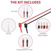 BINTA 27PCS Silicone Multimeter Test Leads Kit with Replaceable Gold-Plated