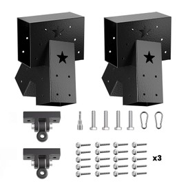 Heavy Duty Swing Set Brackets Kit with 2 A-Frame Brackets and 2 Swing Hangers for Wooden Playsets, DIY Backyard Playground Equipment Mounting Parts and All Hardware for Easy Installation
