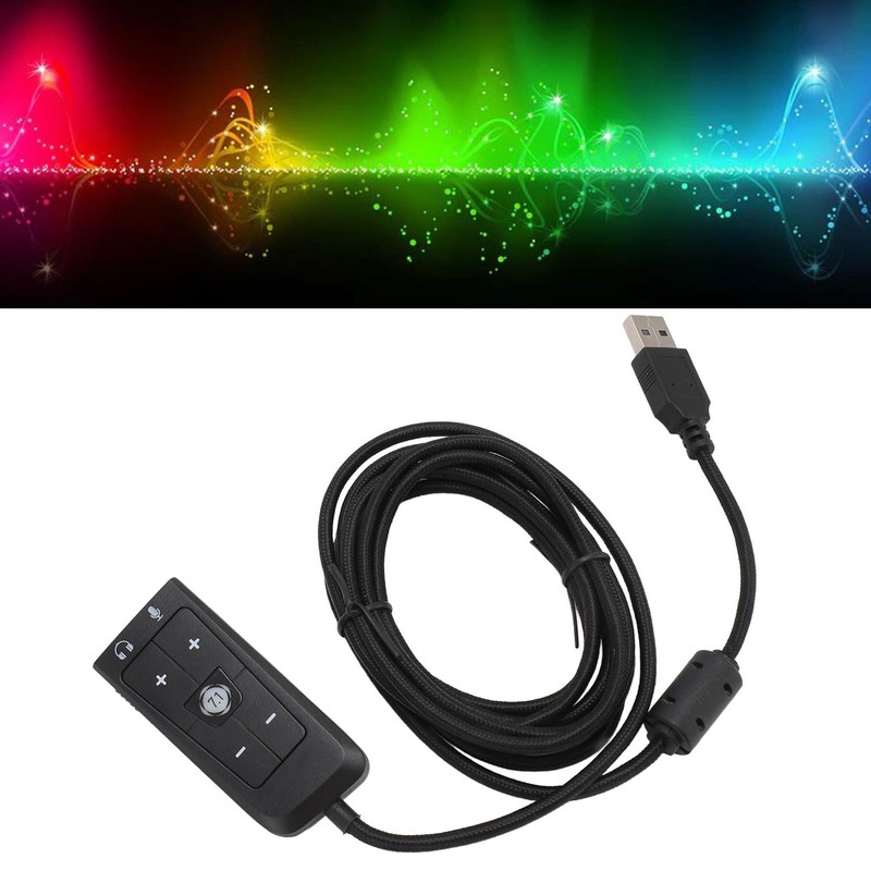 USB to 3.5mm Jack Audio Adapter, External USB Sound Card