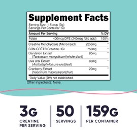 Nutricost Creatine Monohydrate Powder for Women, Micronized, Unflavored, 50 Servings - Vegetarian, Non-GMO, Gluten Free