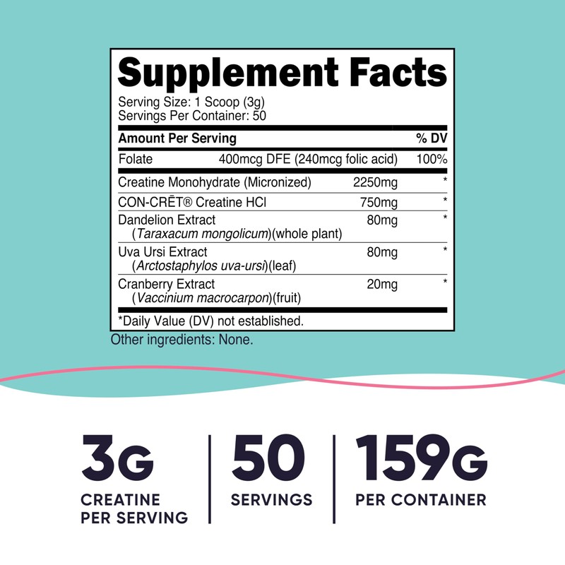 Nutricost Creatine Monohydrate Powder for Women, Micronized, Unflavored, 50 Servings