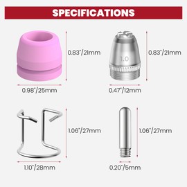 bestarc AG60P Plasma Cutter Consumables Cutting Torch Tip Nozzles 40 pcs Suitable for AG60 WSD60 AG60P BTC500DP BTC650DP