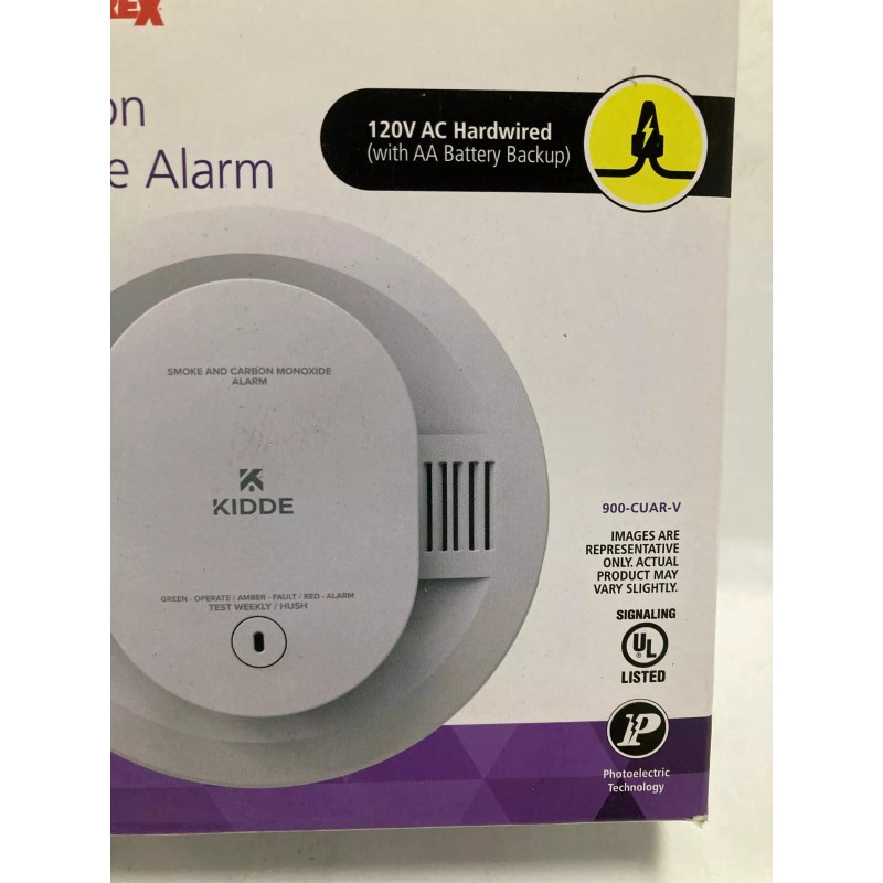 Kidde Smoke Carbon Monoxide Voice Alarm Detector Hardwired 900-CUAR-V