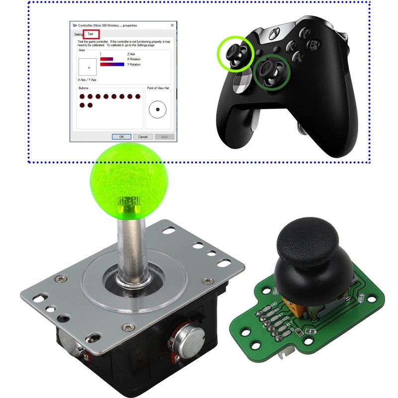 SJ@JX 3D Analog Joystick Sensor Module with LED - Compatible