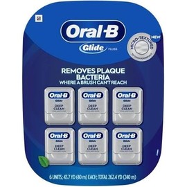 Oral-B Glide Cool Mint Deep Clean Floss, 6 Count, Glide Dental Floss