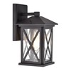 Chloe Lighting VINCENT Transitional 1 Light Textured Black Outdoor Wall