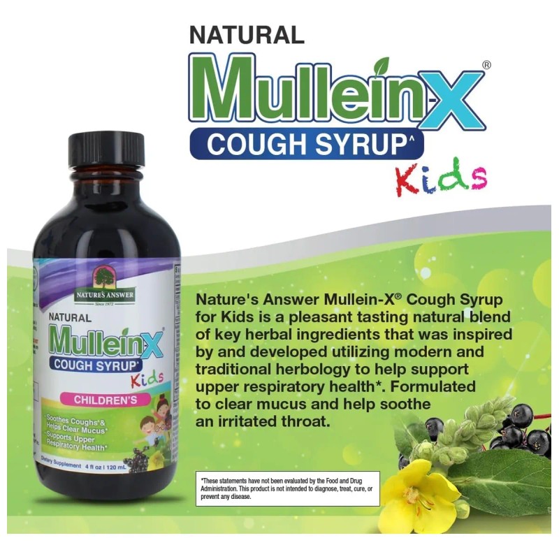 Nature's Answer Mullein X Kids Jarabe Para La Tos 120ml