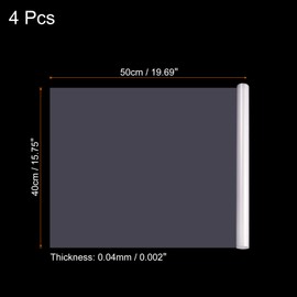 MECCANIXITY Lighting Gel Filter 15.7x19.7 Inch White Color Correction Sheet for Photo Studio Red Head Light, Pack of 4
