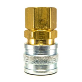 Foster 4104, 4 Series, Industrial Coupler, Manual, 1/4" Male NPT, Brass, Steel