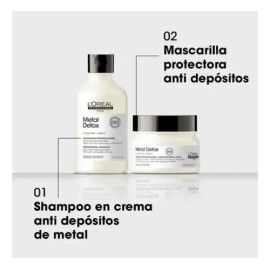 Loreal Metal Detox Kit Shampoo 300ml + Mascarilla 250ml
