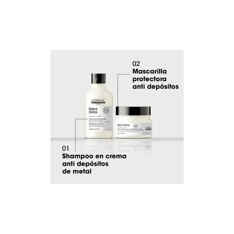 Loreal Metal Detox Kit Shampoo 300ml + Mascarilla 250ml