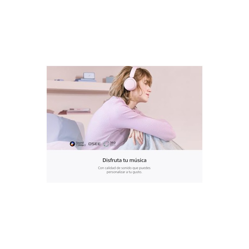Audífonos Inalámbricos de Diadema Sony Color Rosa Modelo - WH-CH520-ROSA