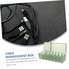 LABRIMP Desktop Cable Management Box Slots Wire Organizer for Cords