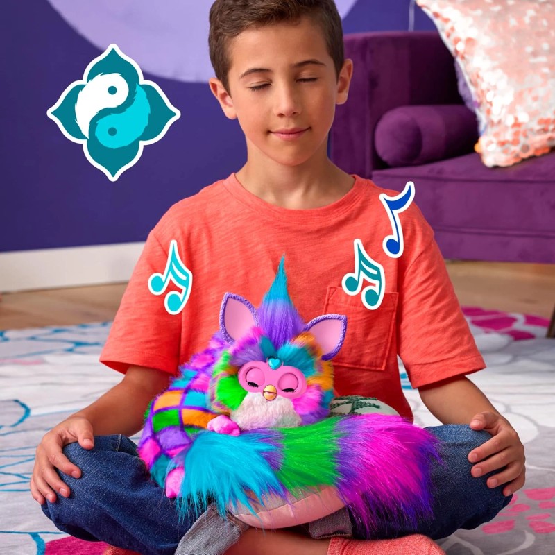 FURBY DJ Interactive Toy Neon Star Snuggly Electronic Plush Toy