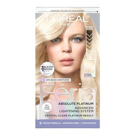 L'Oreal Paris Feria - Tinte permanente brillante multifacético para el cabello, Extreme Platinum, paquete de 1 kit de tinte para el cabello