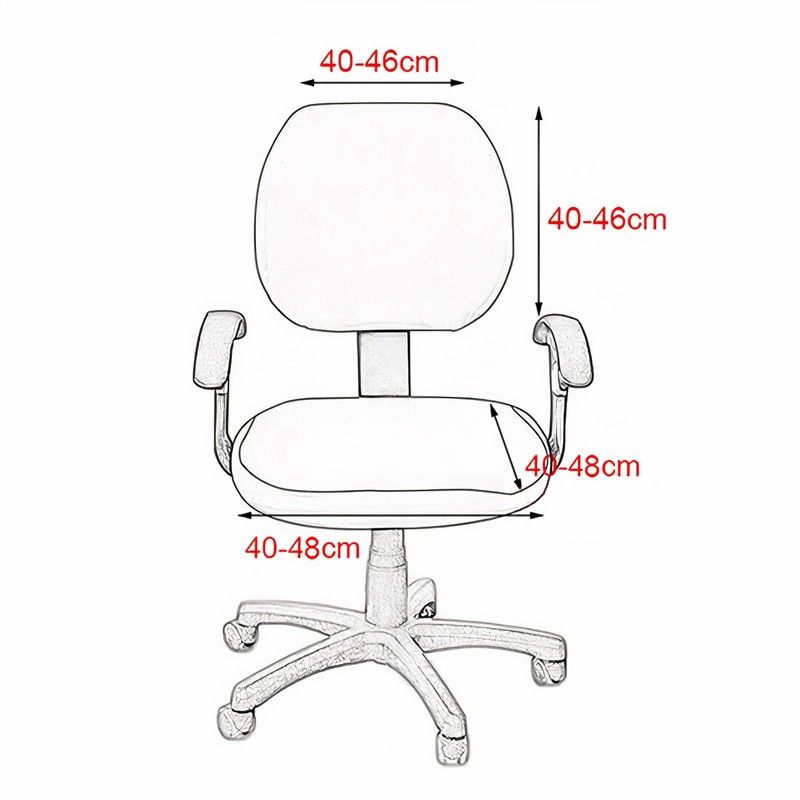 Hyper Cover 2-Pieces Jacquard Office Chair Cover (Tan) - Stretchable