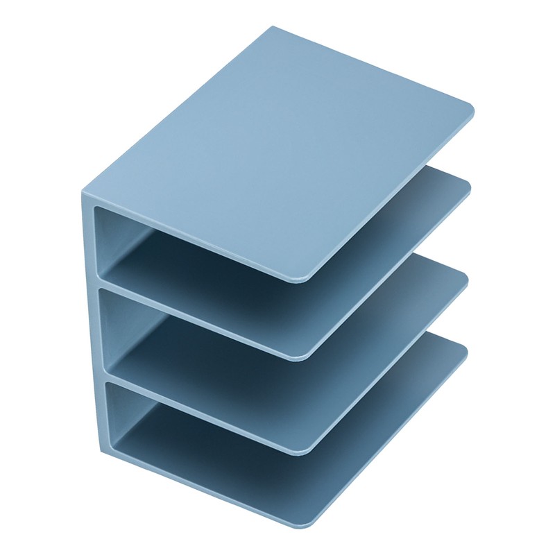 Bookends Simple Style Wide Mouth Design Blue Color Plastic Material
