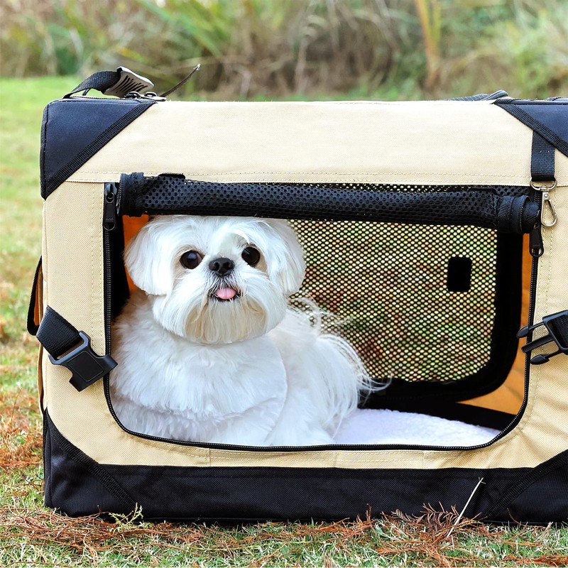 Pettycare 26 Inch Collapsible Foldable Soft Dog Kennel with Chew