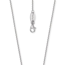 Engelsrufer Women's 925 Sterling Silver Rhodium Plated 1.5 mm Anchor Chain Necklace of Length 45 cm + 3 cm