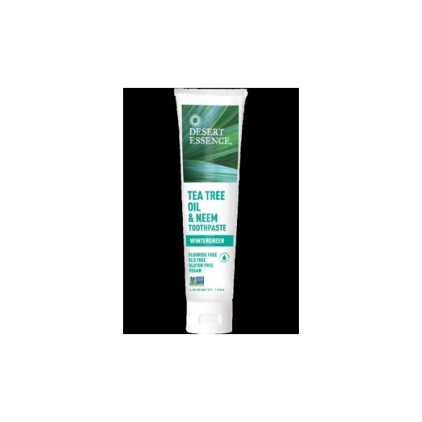 Desert Essence Natural Tea Tree Oil & Neem Toothpaste (Wintergreen) - 176g