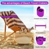 Jexine 24 Count Beach Towel Bands Clips Windproof Elastic Beach