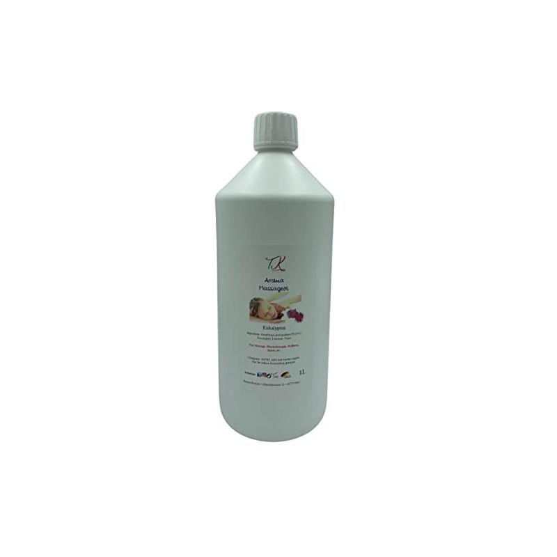 1 Litre Aroma Massage Oil - Eucalyptus for Massage, Physiotherapy,