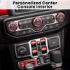 DIAMOOKY 8PCS Metal Button Knob Cover for Jeep Wrangler JL