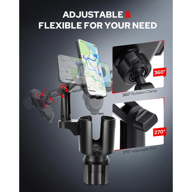 Benlari Upgraded Car Phone Holder - 2 in 1 Adjustable