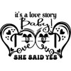 SEC Apparel its a Love Story she Said yes Iron