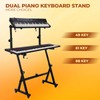 Dual Piano Keyboard Stand, Adjustable Piano Stand for 54-88 Keyboard