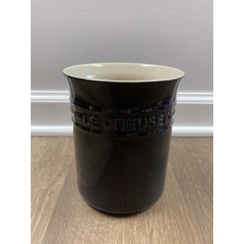 Le Creuset Shiny "Black Onyx" LE CREUSET Small Utensil Crock 1.1 L 1.15 Qt NWT *2nd Choice*