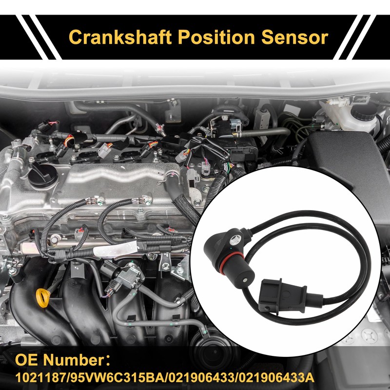 VekAuto 1 Pc No.021906433 Crankshaft Position Sensor for Volkswagen Golf