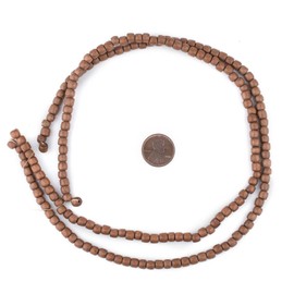 TheBeadChest Light Brown Nugget Natural Wood Beads (5mm): Organic Eco-Friendly Wooden Bead Strand for DIY Jewelry, Crafts, Necklace and Bracelet Making