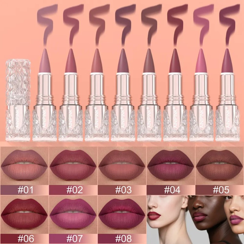 Ainipink Labial Mate 1 Pieza Con Fácil Aplicación