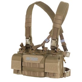 OneTigris Chest Rig, Tactical Vest Adjustable Molle Tactical Airsoft Vest Waterproof for CS Games, Military Fans and Airsoft Hunting Games