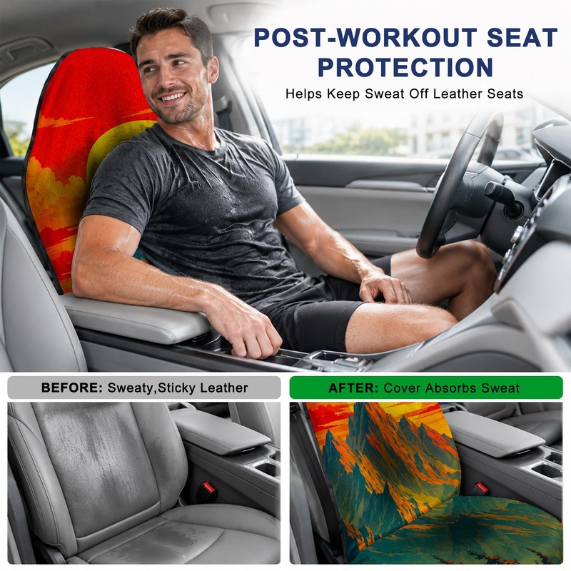 CORTHENA Car Seat Towel Cover 2 Pack for Front Seats,