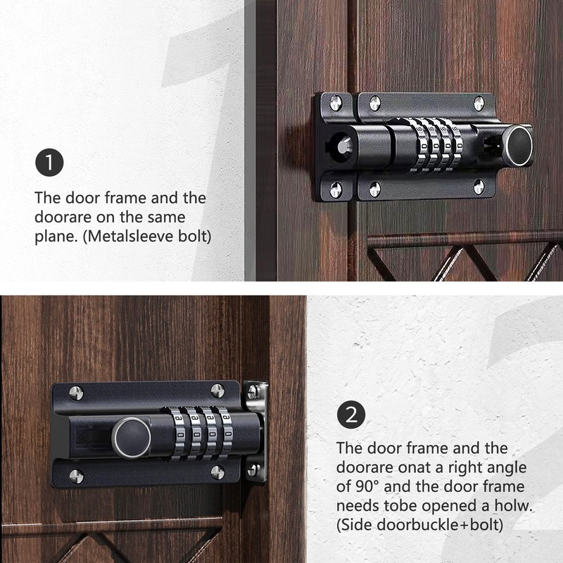 Kitmose 2 Pack Black Combination Lock, Rust Resistant, 4 Digit