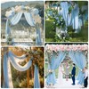 Xiomot Wedding Arch Draping Fabric 1 Panel 28.7" x 20FT