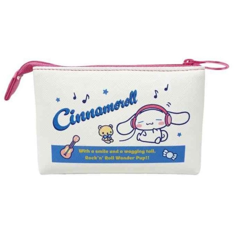K Company Sanrio Characters (Vintage Retro) Clear Cassette Style Pouch,