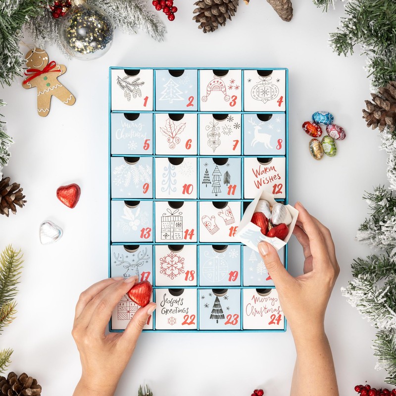 Fill Your Own Advent Calendar 24 Days Reusable 1-24 Empty