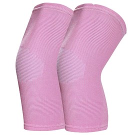 Kids Knee Brace,Knee Support,Teenagers Knee Sleeve,Sport Knee Protectors For Children(1 Pair) (Pink, Medium)
