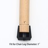 Furnigear 1" Chair Leg Tips Caps with Felt Chair Leg