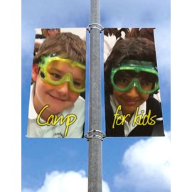 Signworld 24" Street Light Pole Banner Bracket Hardware - Double Set