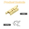 sourcing map 2Pcs Cabinet Latch Double Roller Catches, Lock Stop