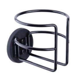 Magnetic Cup Holder with 2 Screws Mount, Full Covered Bus Tractor Cup Holder, Magnet Drink Holder for Bottle, Black Pack of 1